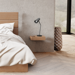 schwebender Nachttisch aus Eiche, Nachttisch, MBK12 stilvolle Designermöbel aus Massivholz