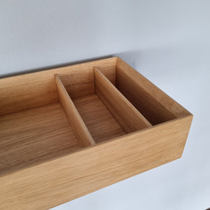 schwebender Nachttisch Eiche natur stilvolle Designermöbel aus Massivholz