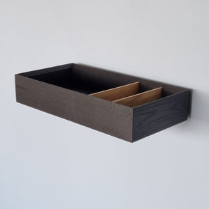 Wandkonsole massive Eiche schwarz 48 cm MBK12 stilvolle Designermöbel aus Massivholz