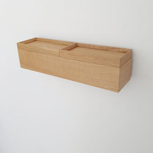 Schmale Wandkonsole massive Eiche 48 cm - MBK12  stilvolle Designermöbel aus Massivholz