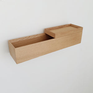 Schmale Wandkonsole massive Eiche 48 cm - MBK12  stilvolle Designermöbel aus Massivholz