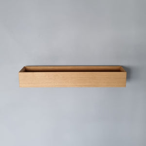 schmale Wandkonsole massive Eiche natur 60cm zwei Tabletts stilvolle Designermöbel aus Massivholz