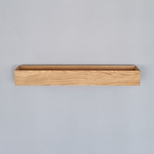 schmale Wandkonsole massive Eiche natur 72cm drei Tabletts stilvolle Designermöbel aus Massivholz