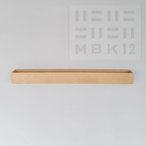Wandkonsole massive Eiche / schwarz 96 cm mit Tabletts - MBK12  stilvolle Designermöbel aus Massivholz
