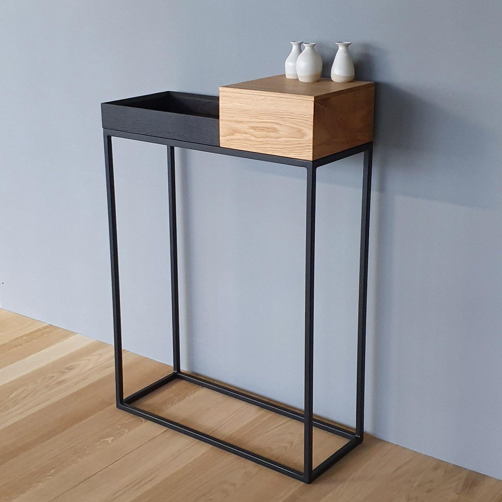 Schmaler Design Konsolentisch Natur Mit Box 60cm MBK12 MBK12 Design schmaler-design-konsolentisch-natur-mit-box-60cm-mbk12-mbk12-design
